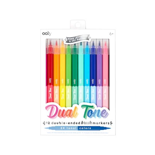 OOLY Dual Tone Double Ended Brush Marker Set